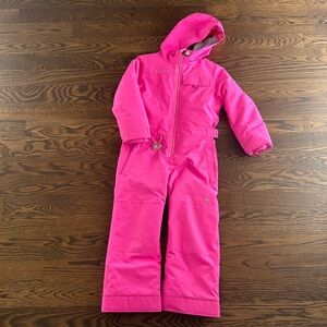 Magenta pink one piece snow suit size 7